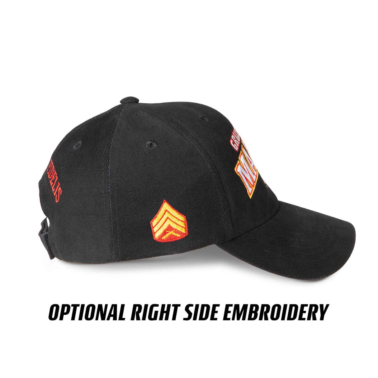 Grumpy Old Marine Choose Your Rank/Logo Hat- Black - SGT GRIT