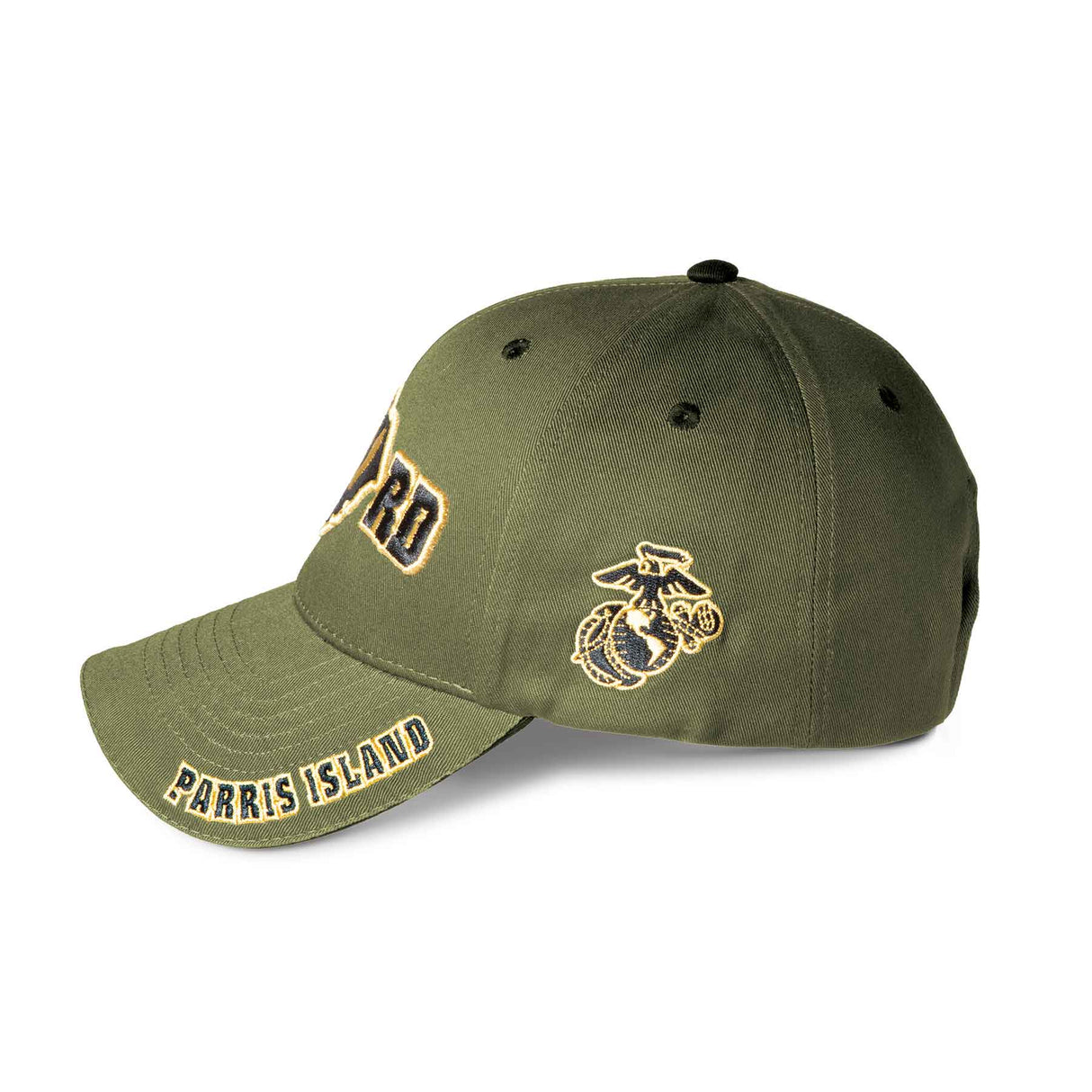 MCRD Parris Island Choose Your Rank/Logo Hat in OD Green - SGT GRIT