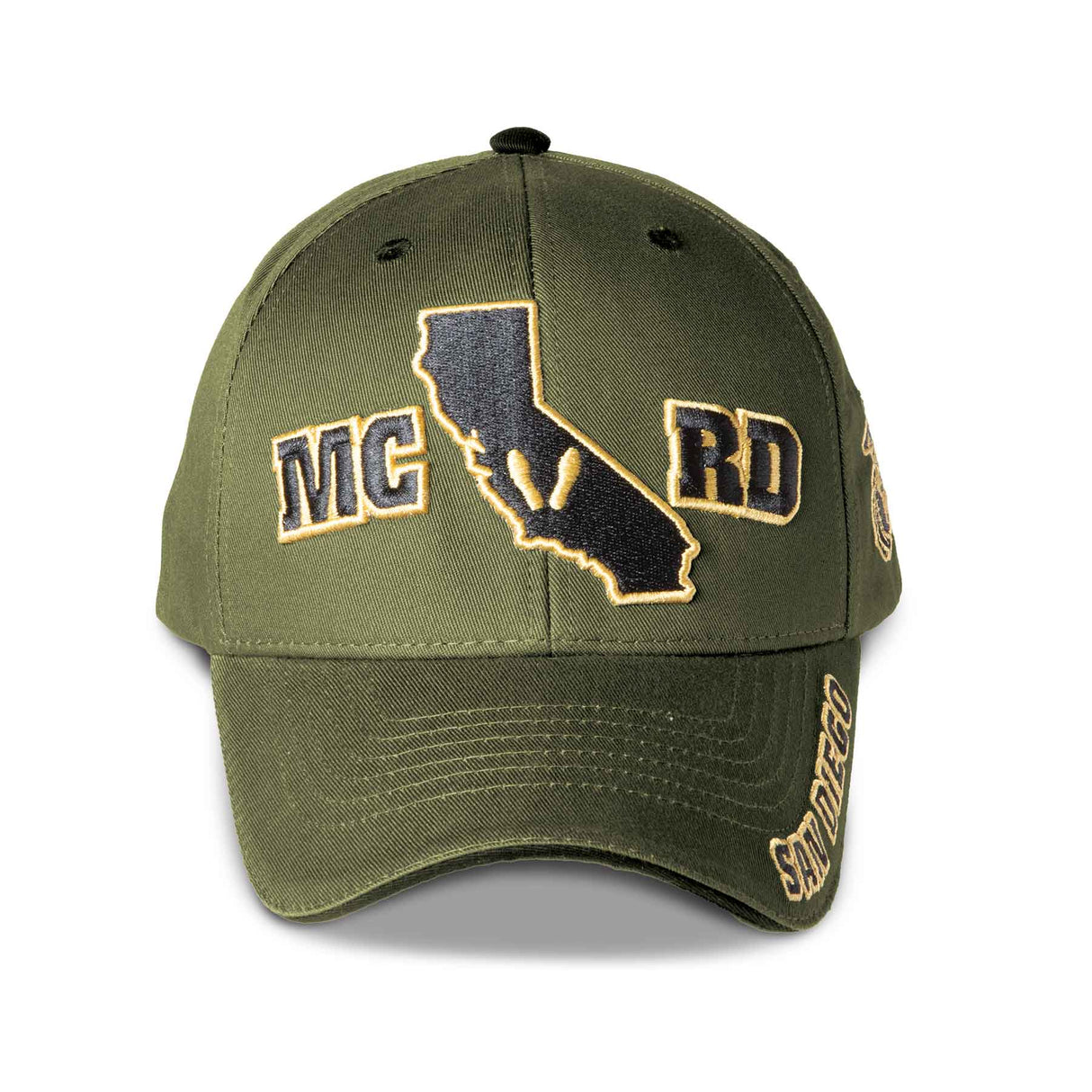 MCRD San Diego Choose Your Rank/Logo Hat in OD Green - SGT GRIT