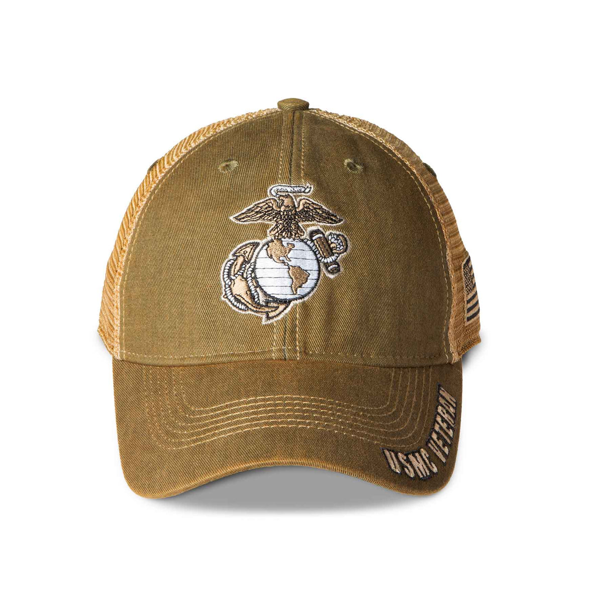 USMC Veteran EGA Mesh Back Hat- OD Green - SGT GRIT
