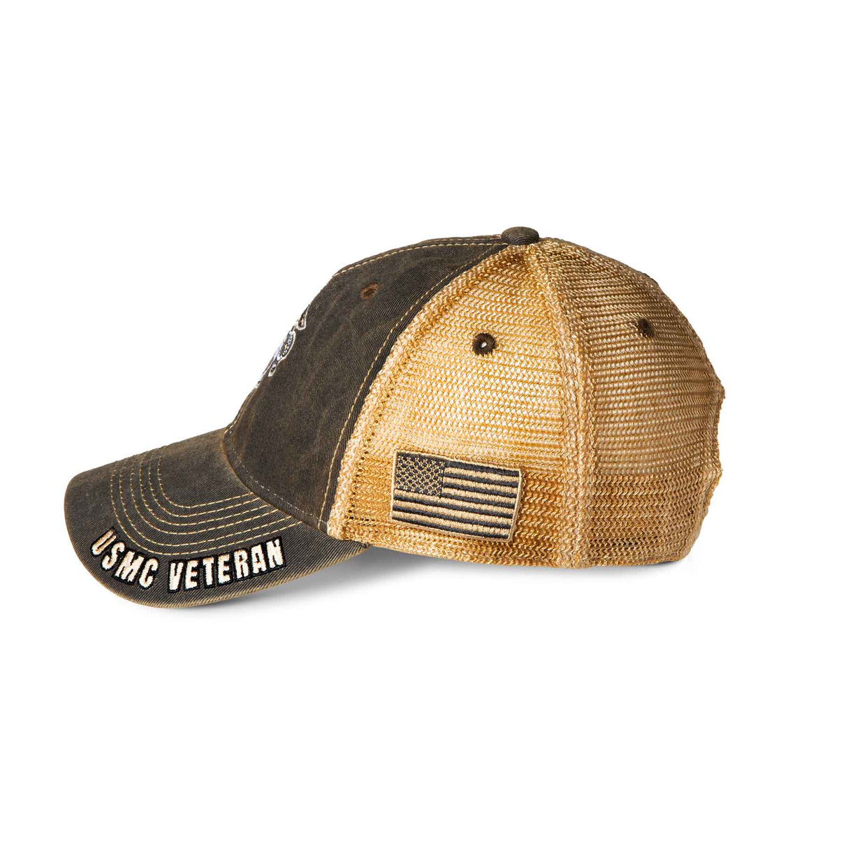 USMC Veteran EGA Mesh Back Hat- Black - SGT GRIT