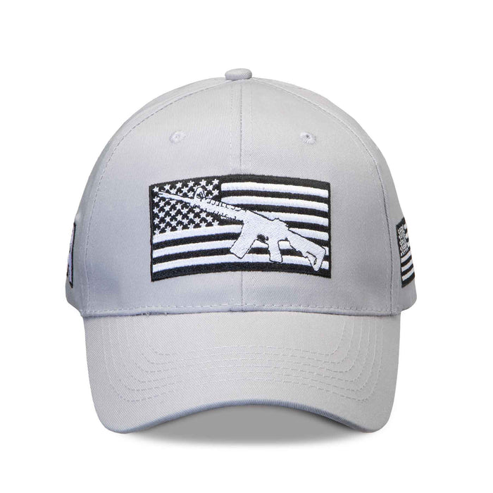 USA Flag with Rifle 2nd Amendment Hat - SGT GRIT