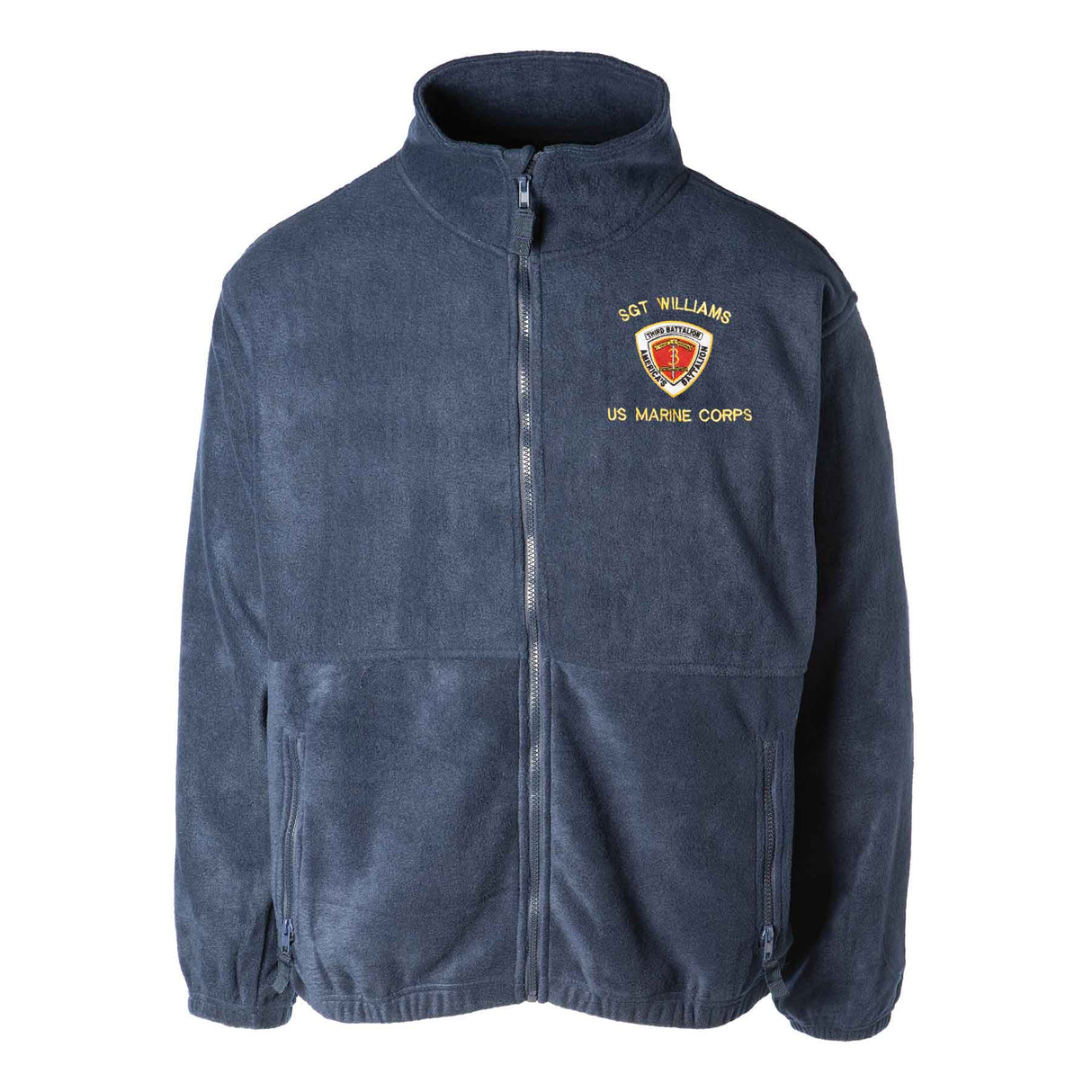 3rd Battalion 3rd Marines Embroidered Fleece Full Zip - SGT GRIT