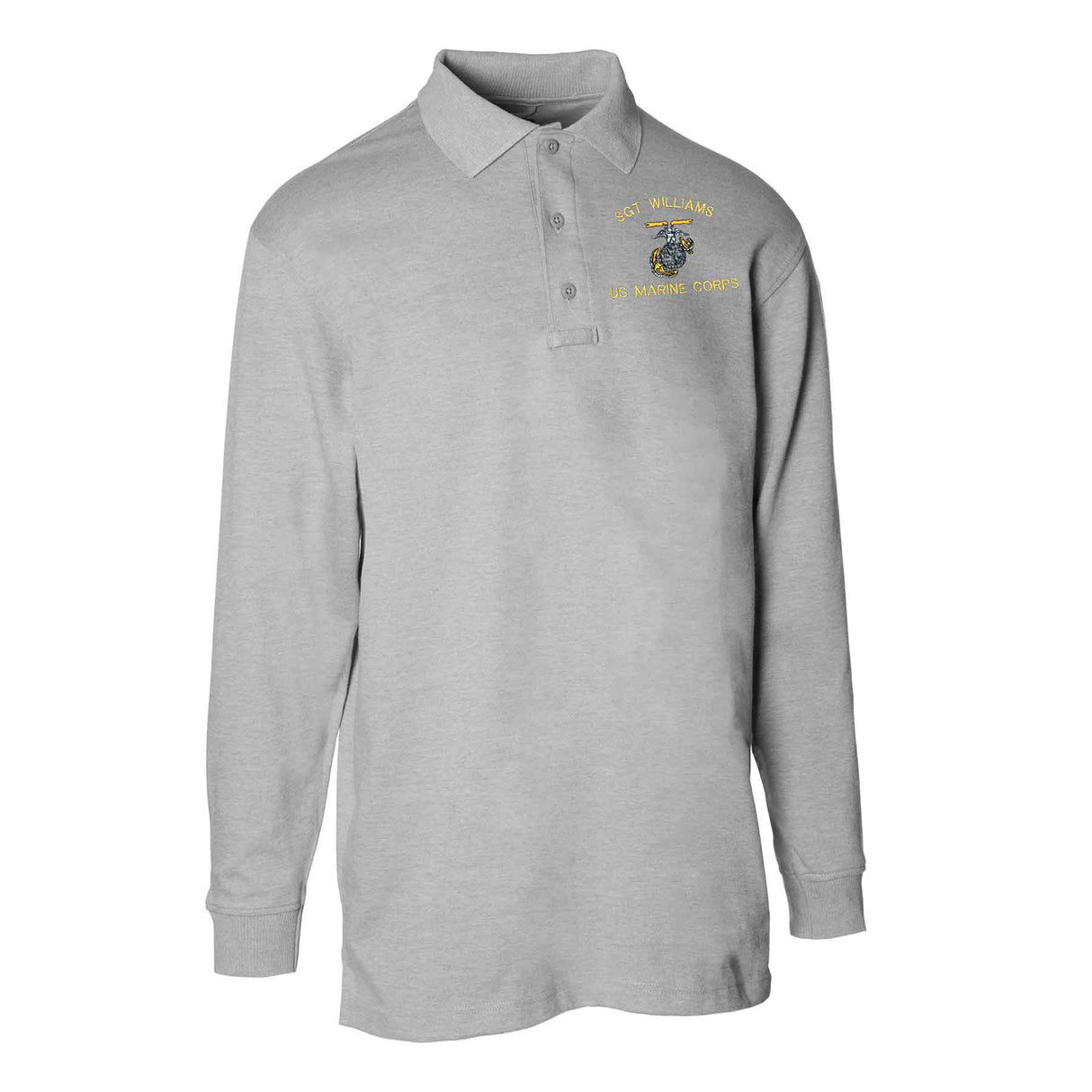 USMC Choose Your Design Tru-Spec® Long Sleeve Golf Shirt - SGT GRIT