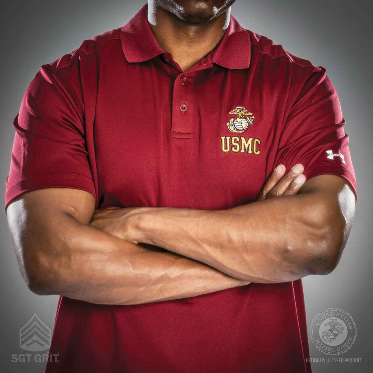 Under Armour USMC Tech Polo 2.0 - SGT GRIT