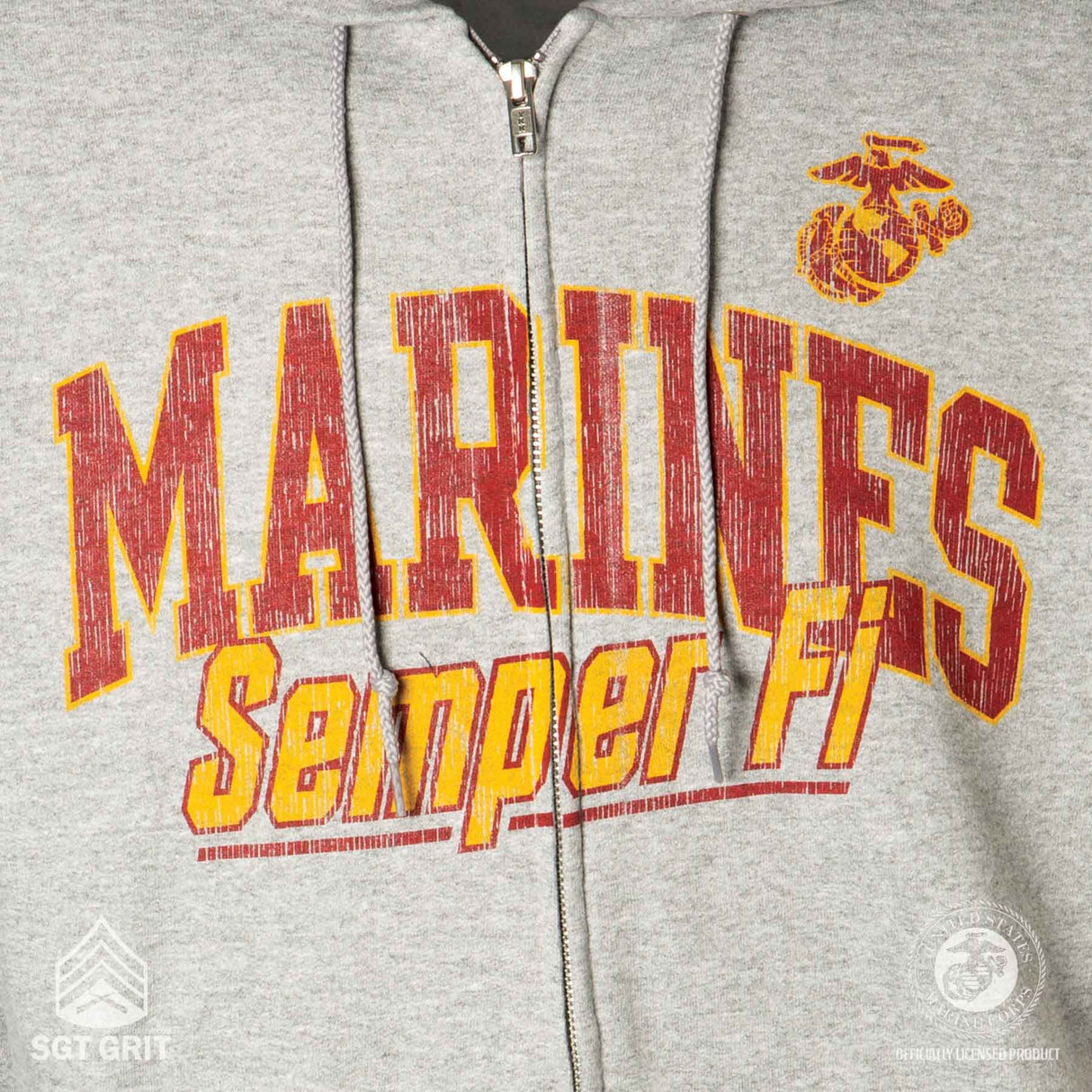 Champion Marines Semper Fi Full Zip Hoodie - SGT GRIT