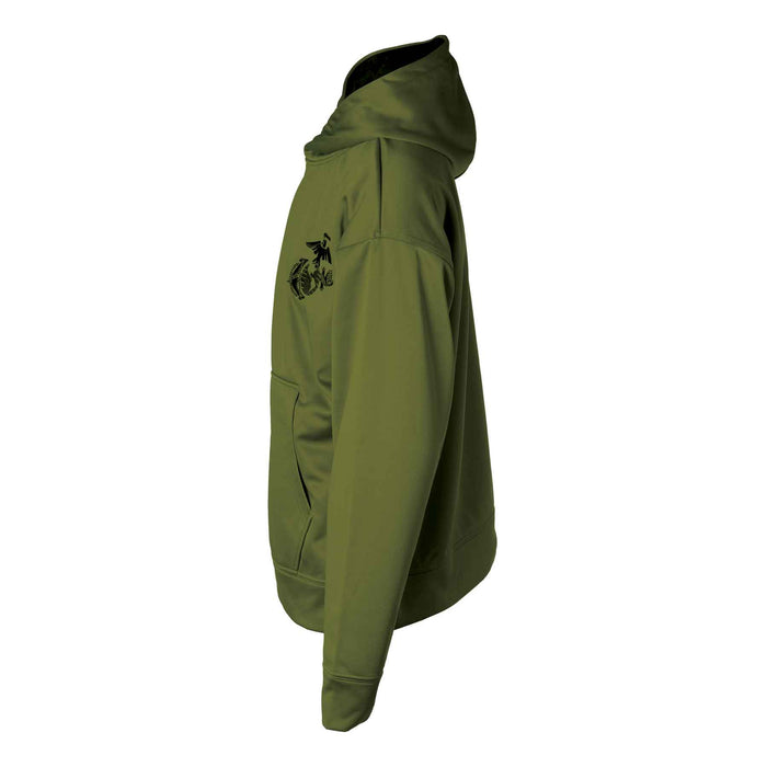 USMC Half Zip Hoodie- OD green - SGT GRIT