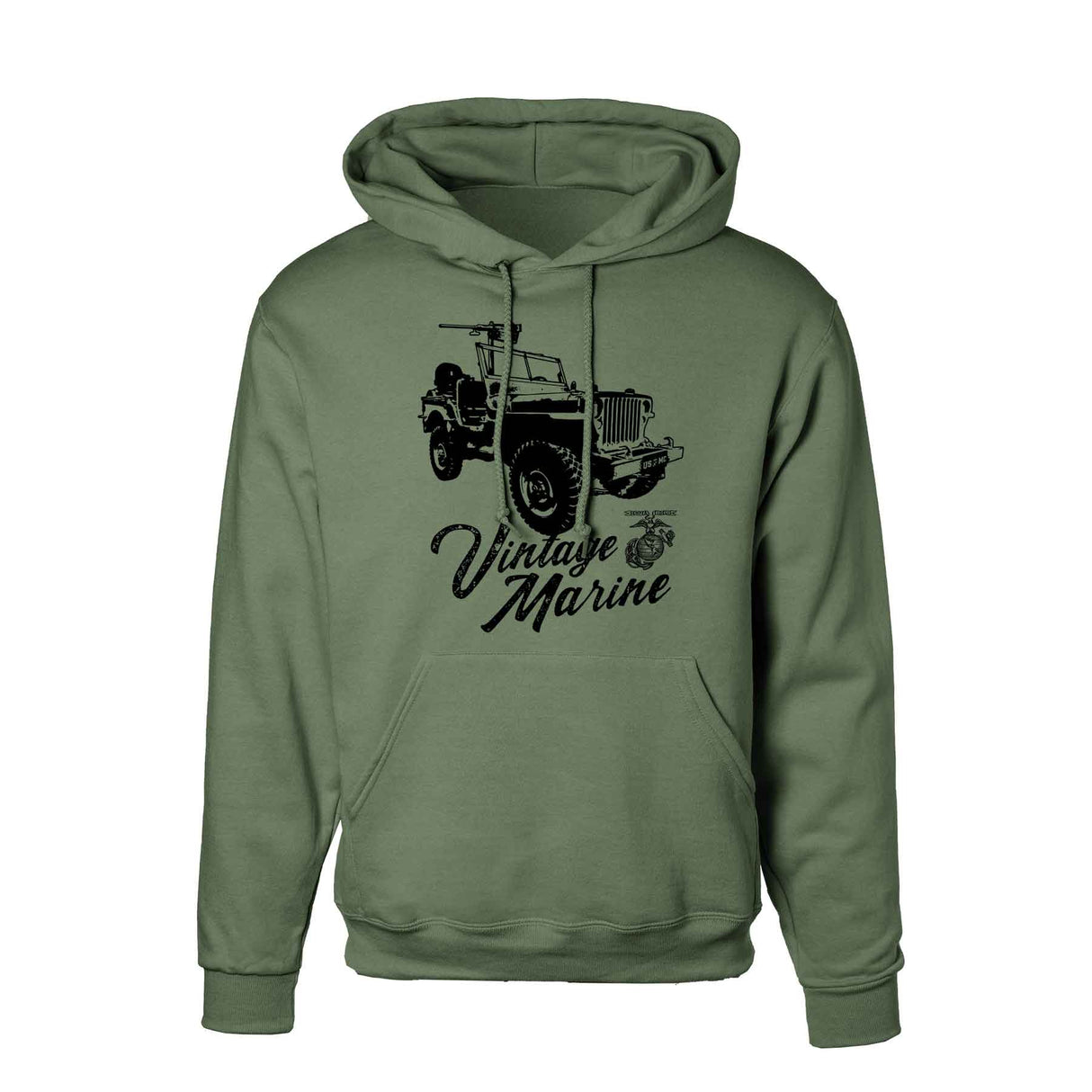 Vintage Marine Jeep Hoodie - SGT GRIT