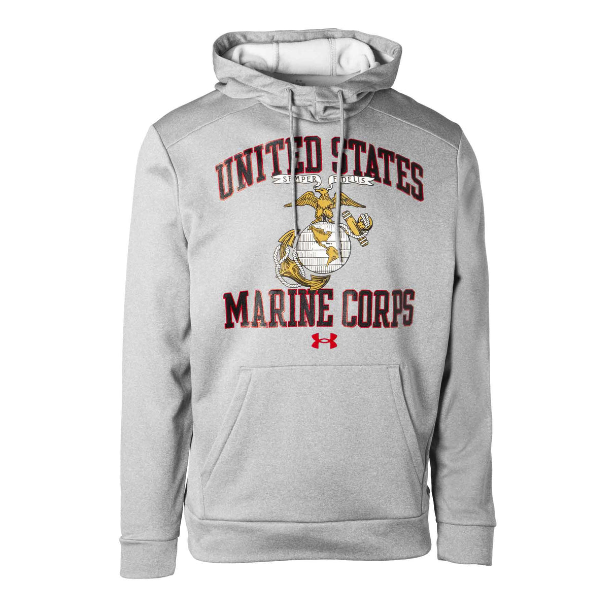United States Marine Corps Armour Fleece Hoodie- Gray - SGT GRIT