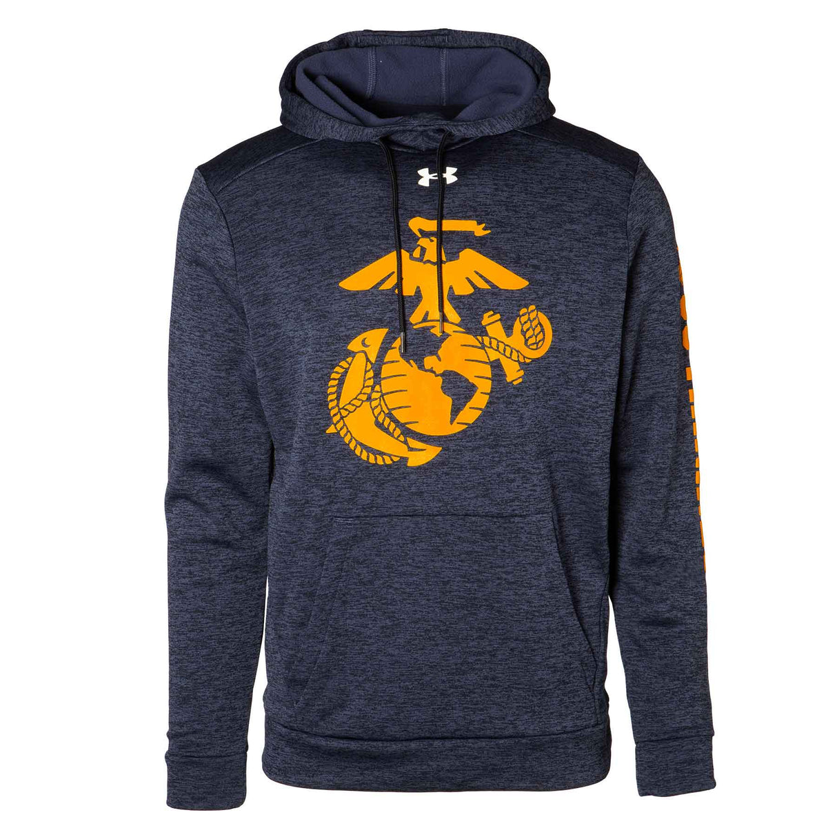 Eagle, Globe, and Anchor Under Armour Fleece Hoodie- Navy - SGT GRIT