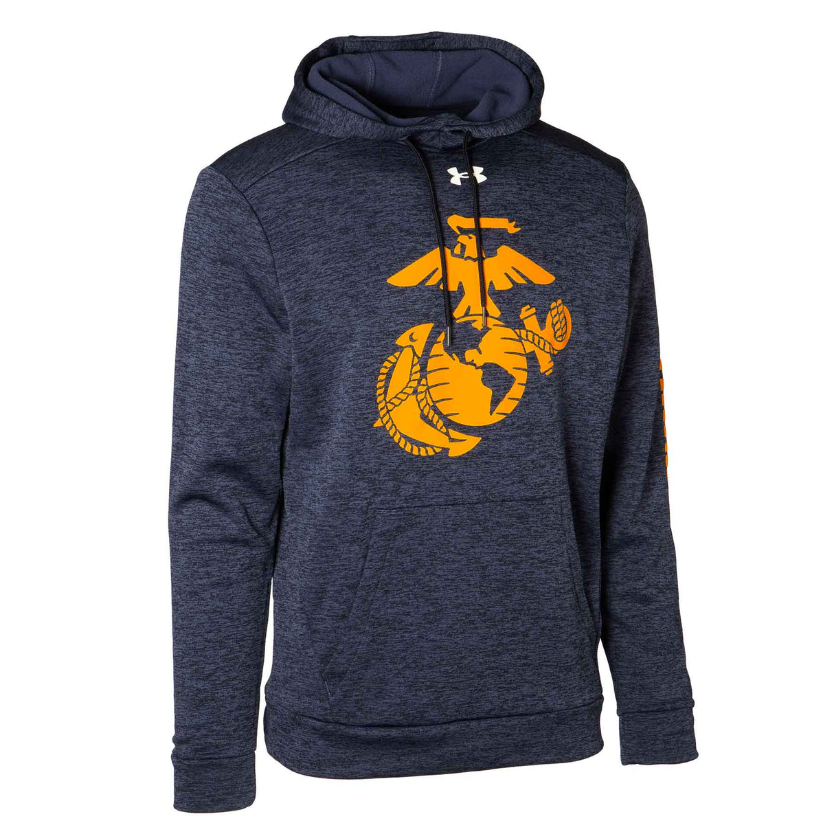 Eagle, Globe, and Anchor Under Armour Fleece Hoodie- Navy - SGT GRIT