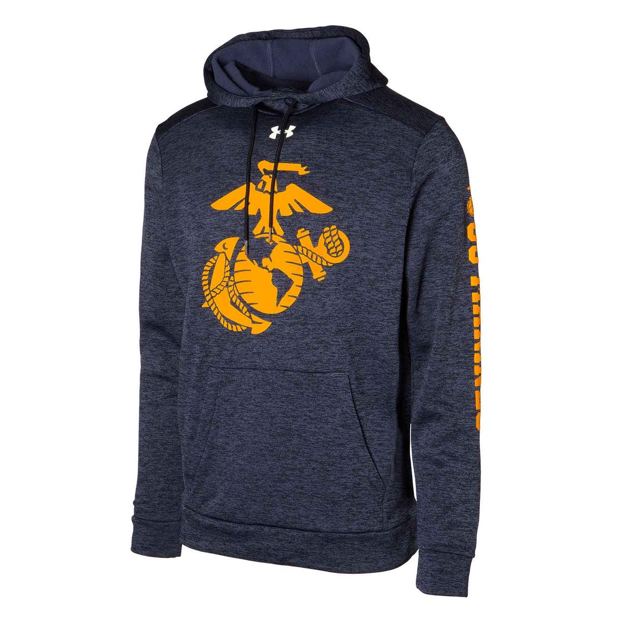 Eagle, Globe, and Anchor Under Armour Fleece Hoodie- Navy - SGT GRIT