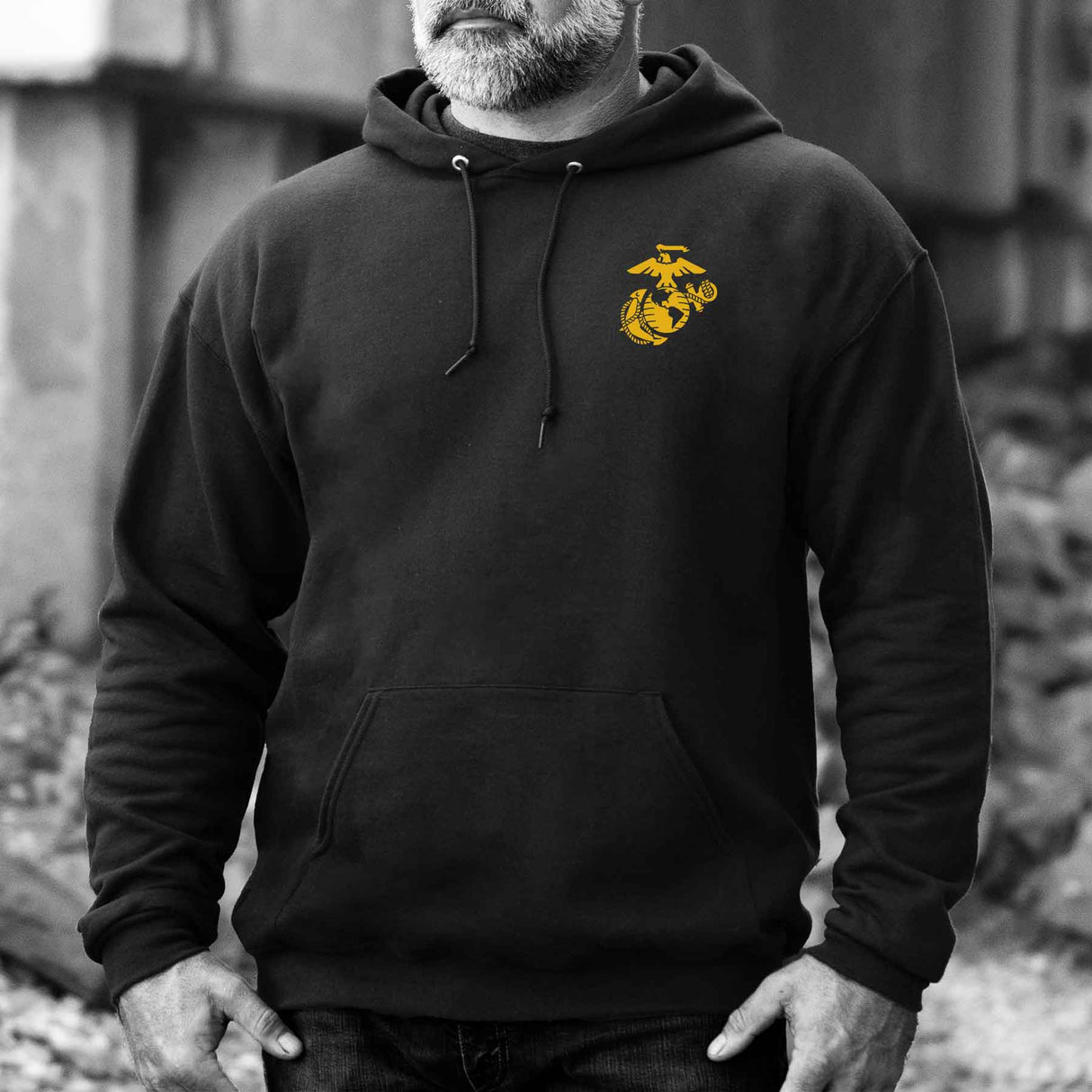 USMC Yellow Footprints Hoodie - SGT GRIT