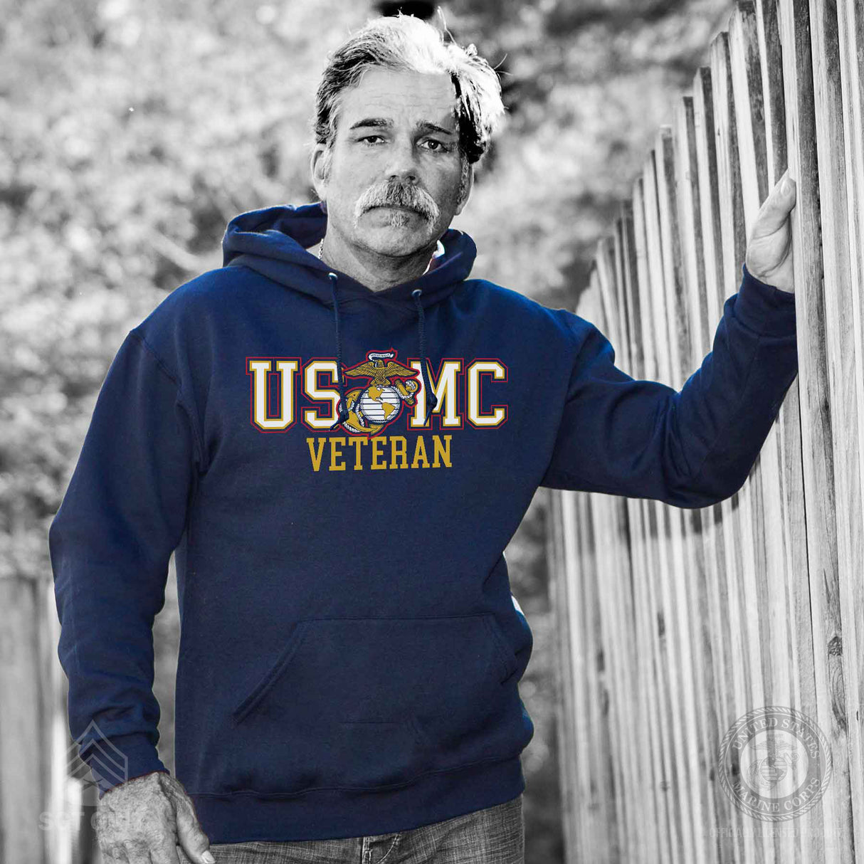 Bold USMC Veteran Hoodie - SGT GRIT