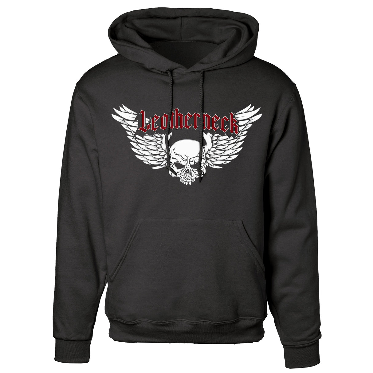 Leatherneck Skull Hoodie - Black - SGT GRIT