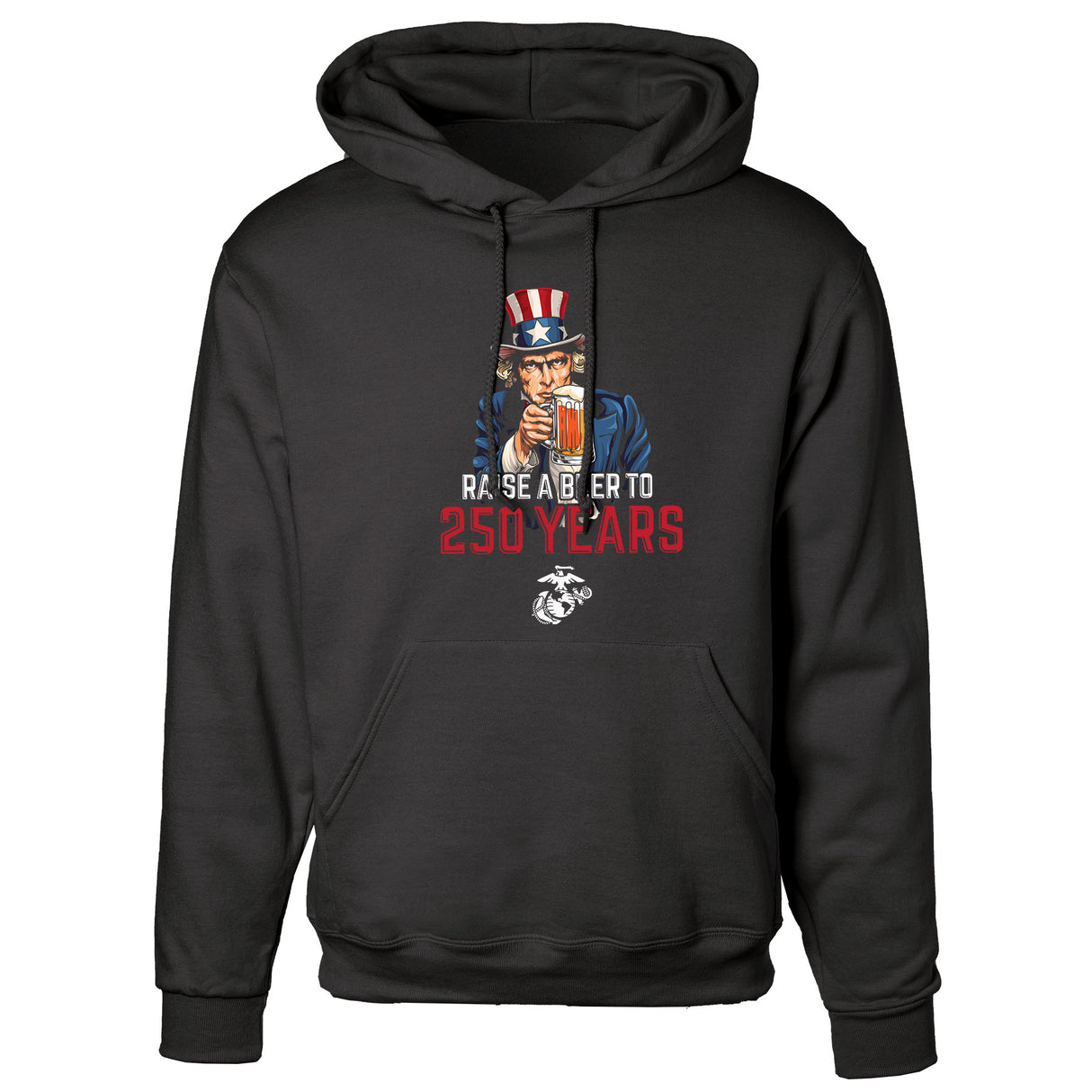 USMC Raise A Beer to 250 Years Hoodie - SGT GRIT