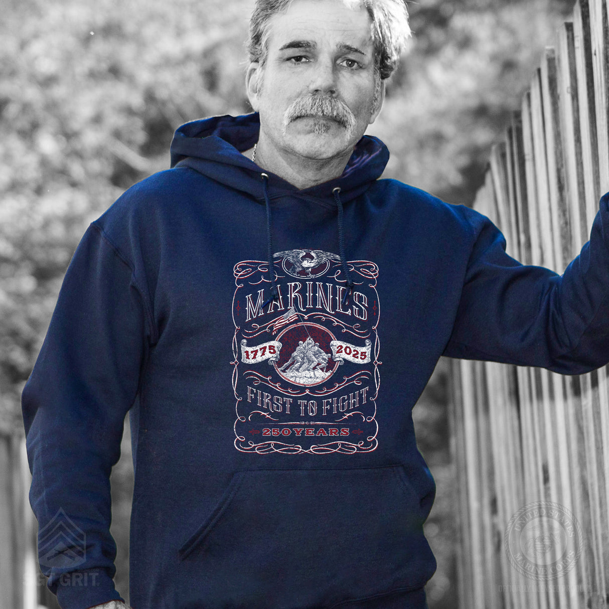 USMC 250 Years Iwo Jima Hoodie - SGT GRIT