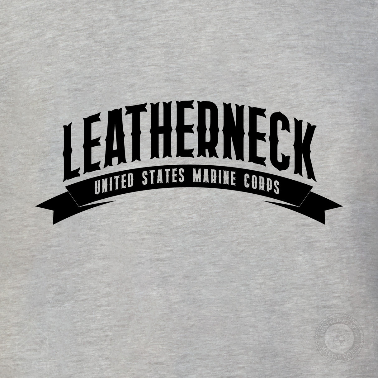 USMC Leatherneck Left Chest Hoodie- Gray - SGT GRIT