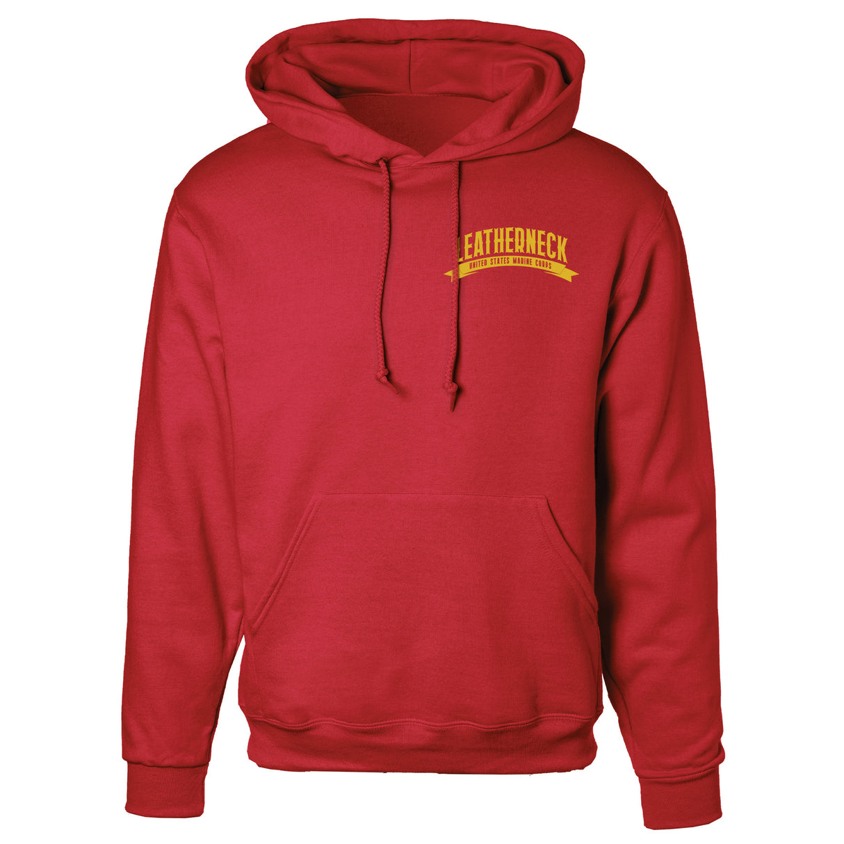 USMC Leatherneck Left Chest Hoodie- Red - SGT GRIT