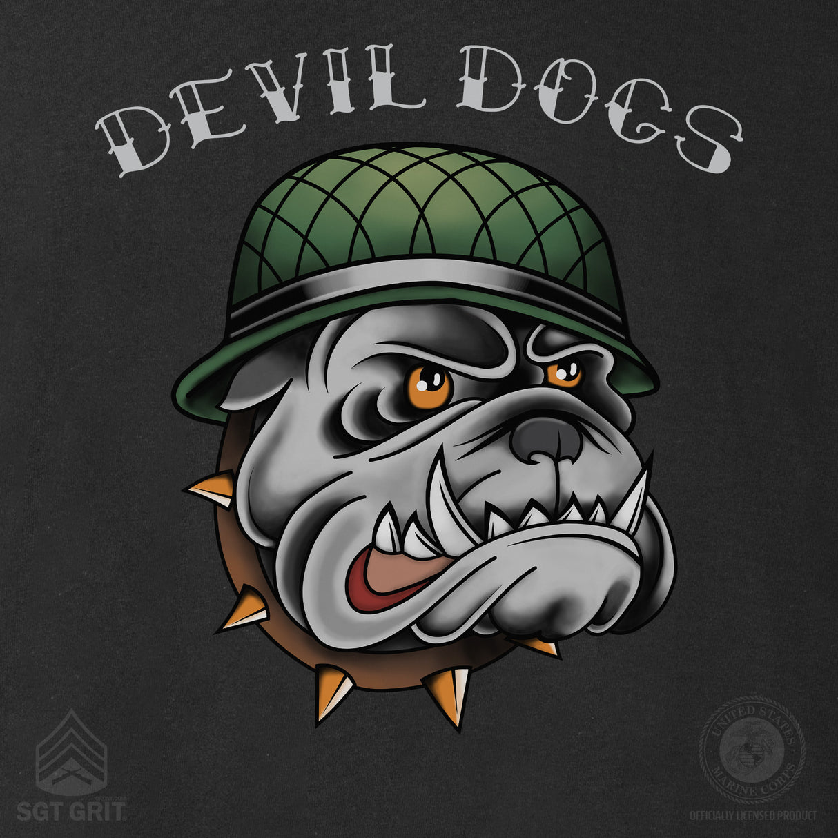 USMC Vintage Tattoo Devil Dogs Hoodie - SGT GRIT