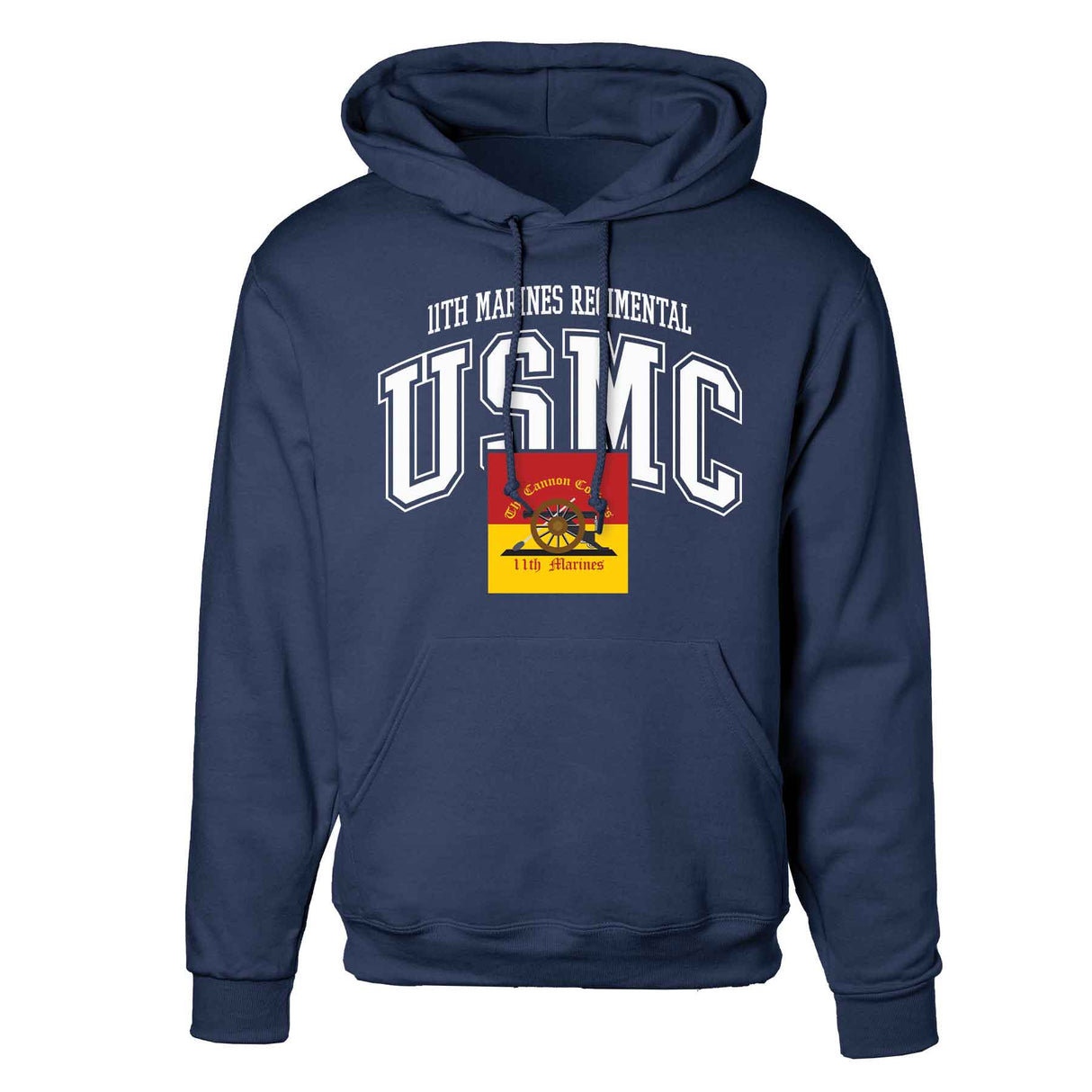 11th Marines Regimental Arched Hoodie - SGT GRIT