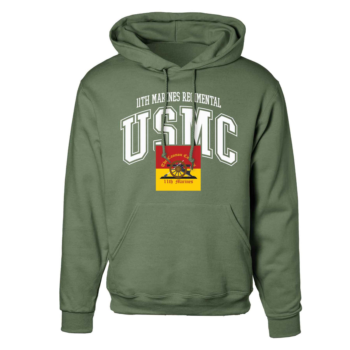 11th Marines Regimental Arched Hoodie - SGT GRIT