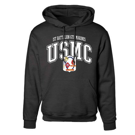 1st Battalion 6th Marines Arched Hoodie - SGT GRIT