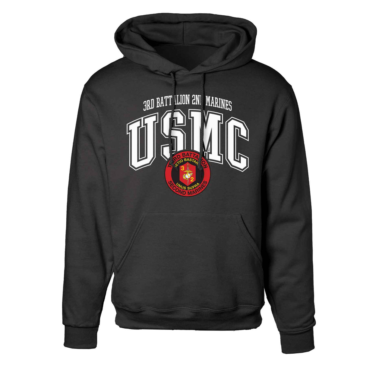 3rd Battalion 2nd Marines Arched Hoodie - SGT GRIT