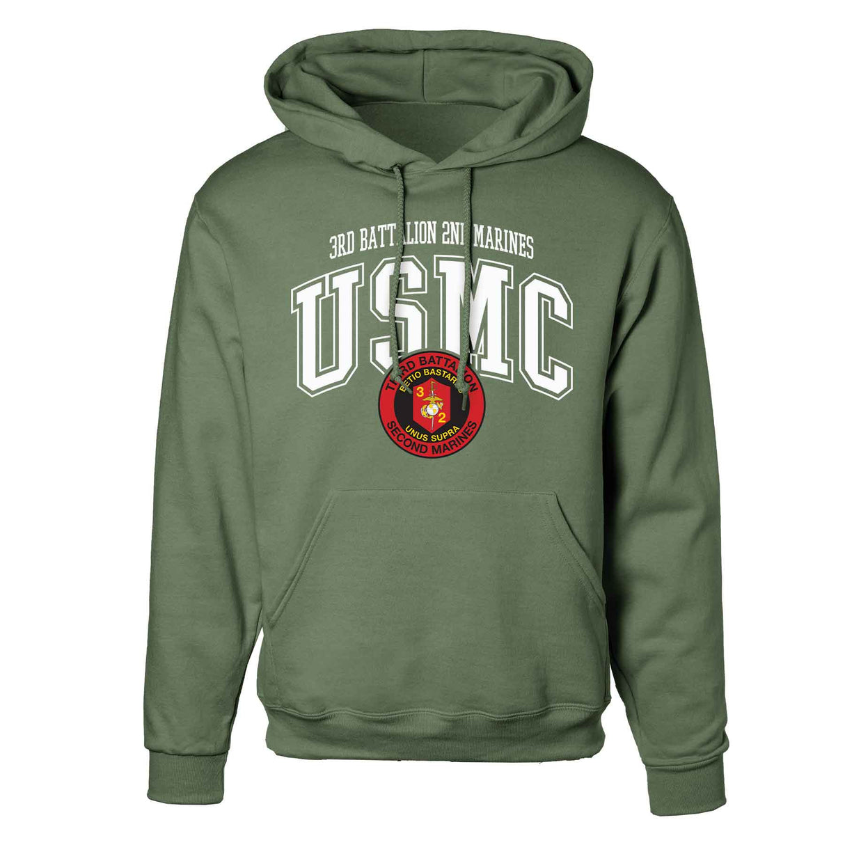 3rd Battalion 2nd Marines Arched Hoodie - SGT GRIT
