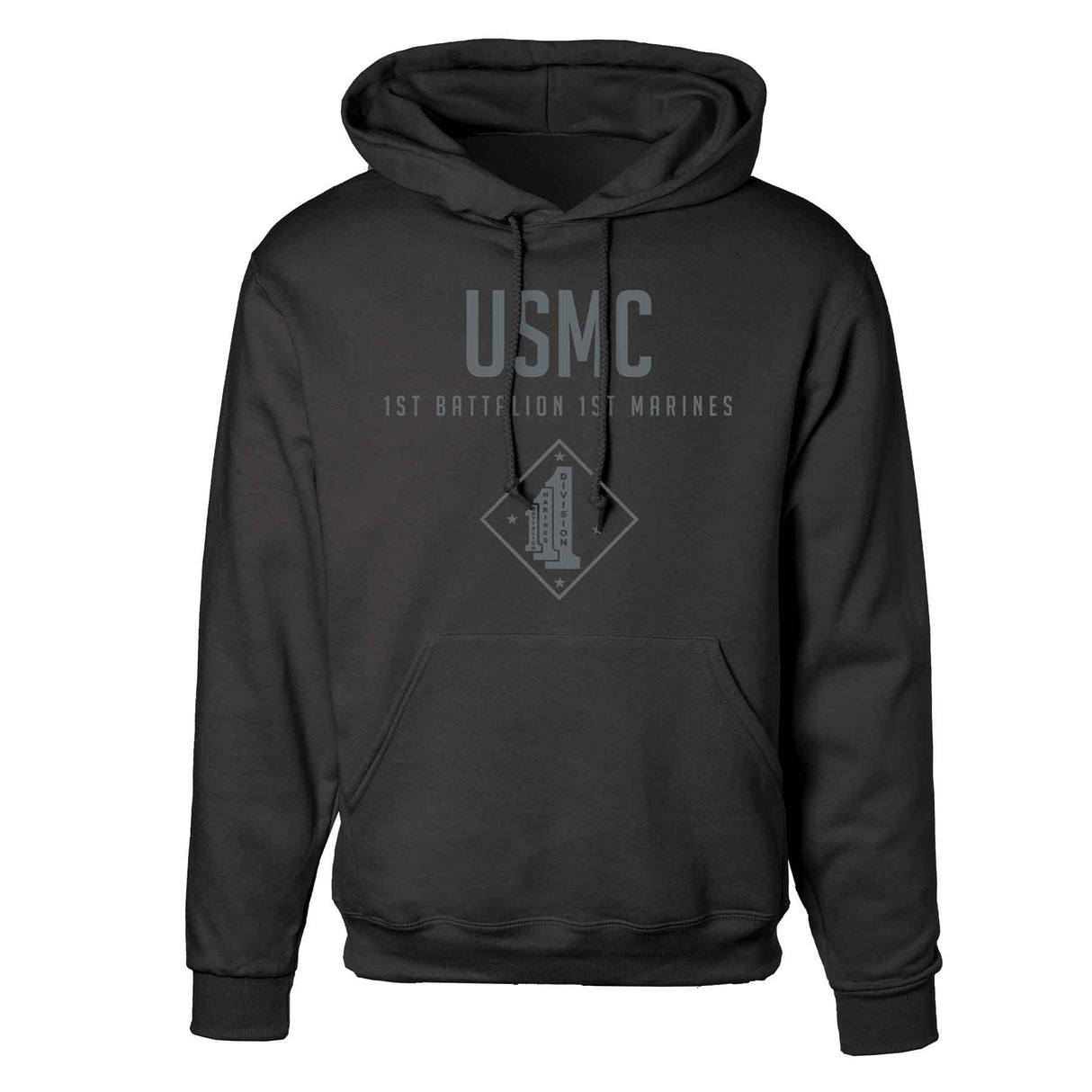 1st Battalion 1st Marines Tonal Hoodie - SGT GRIT