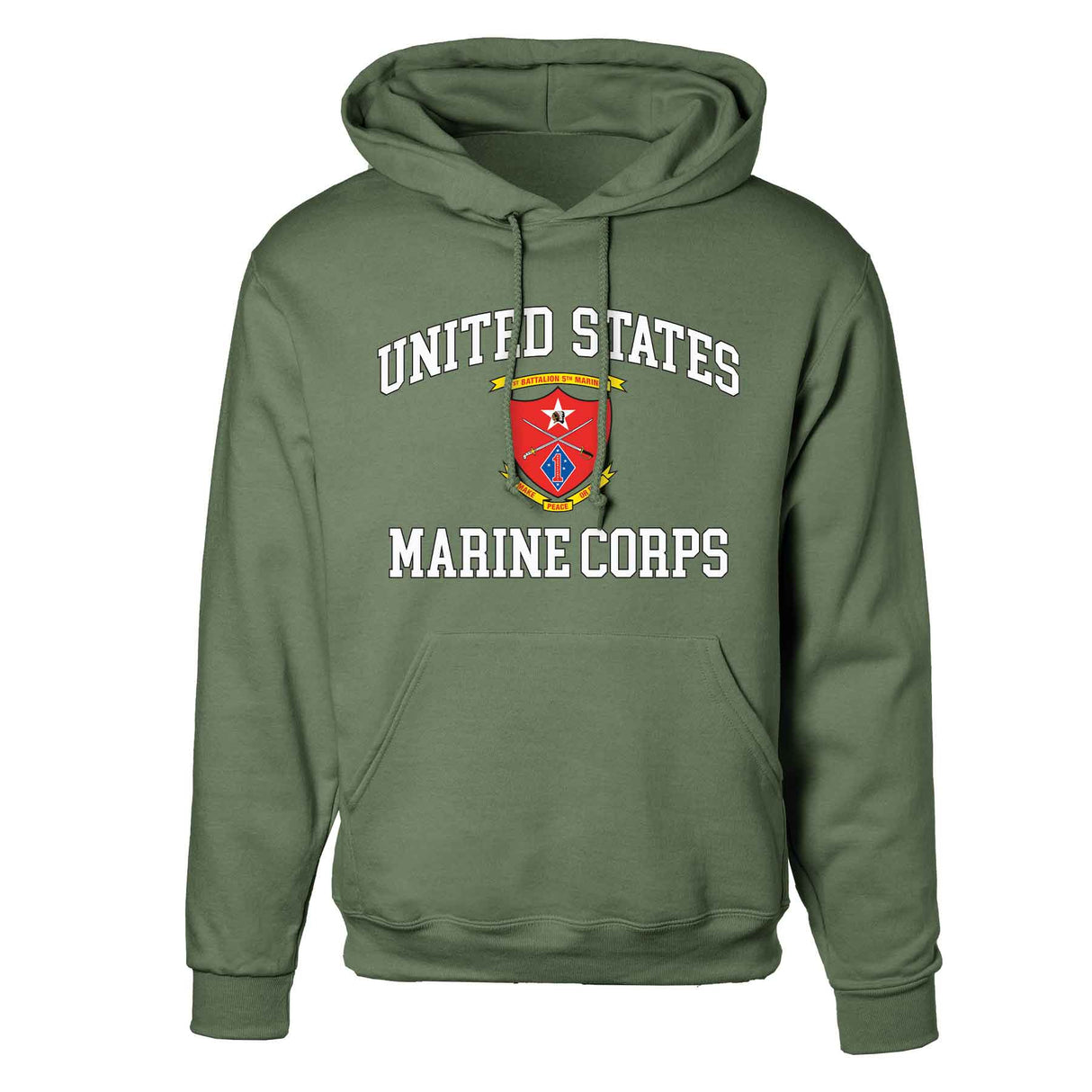 1st Battalion 5th Marines USMC Hoodie - SGT GRIT