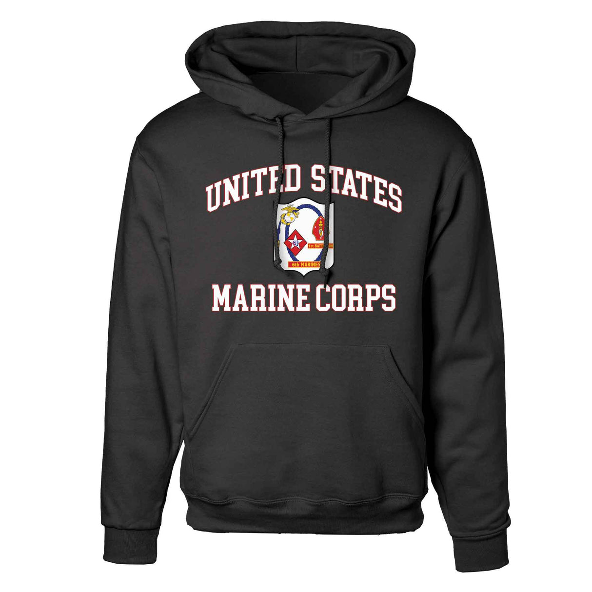 1st Battalion 6th Marines USMC Hoodie - SGT GRIT