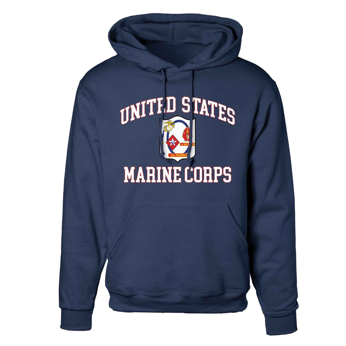 1st Battalion 6th Marines USMC Hoodie - SGT GRIT