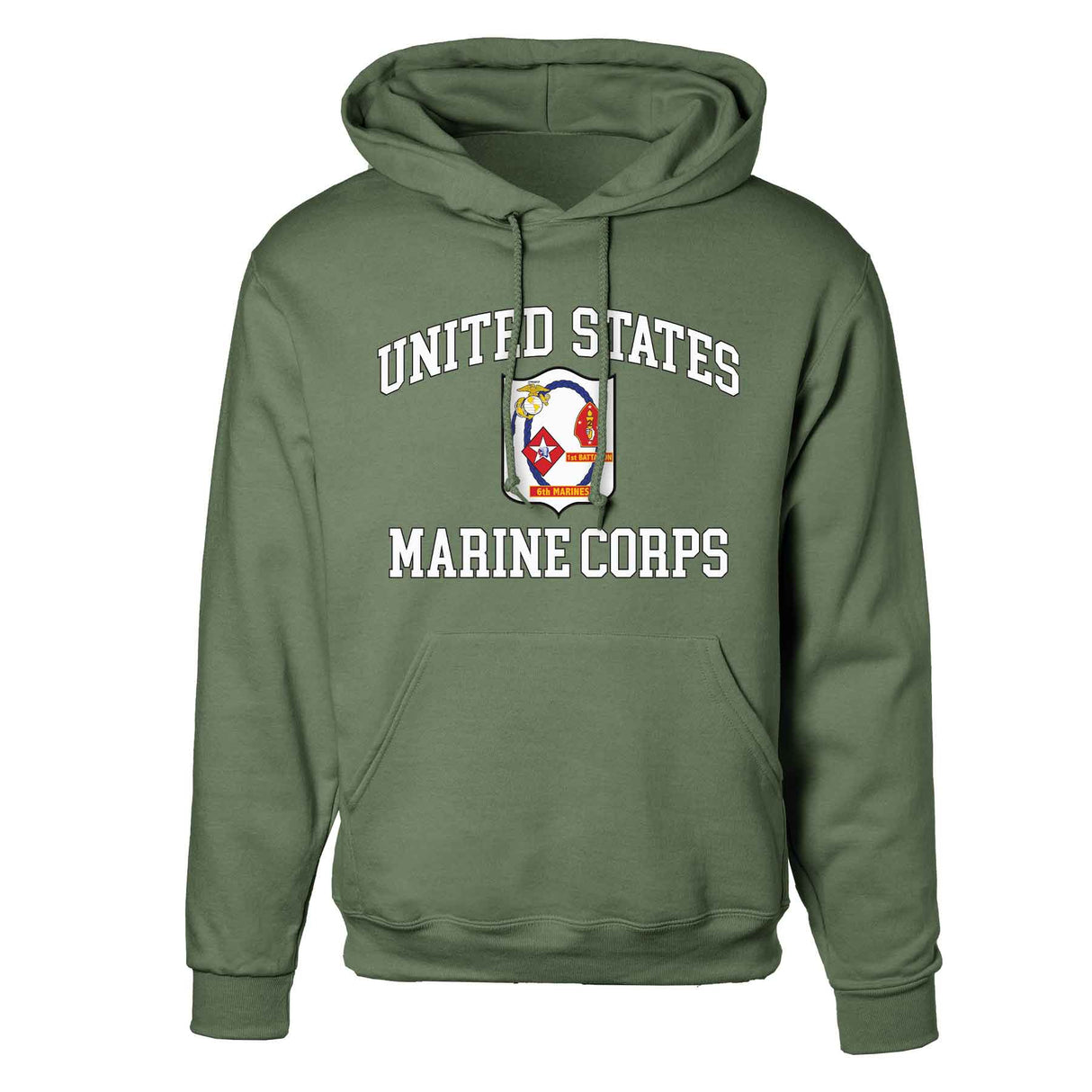 1st Battalion 6th Marines USMC Hoodie - SGT GRIT