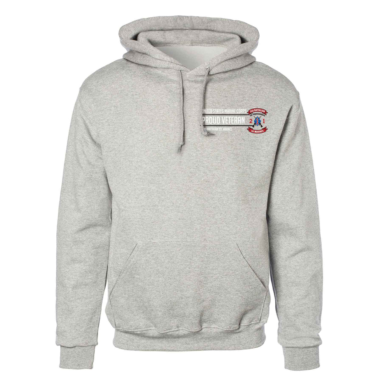 2nd Battalion 1st Marines Proud Veteran Hoodie - SGT GRIT