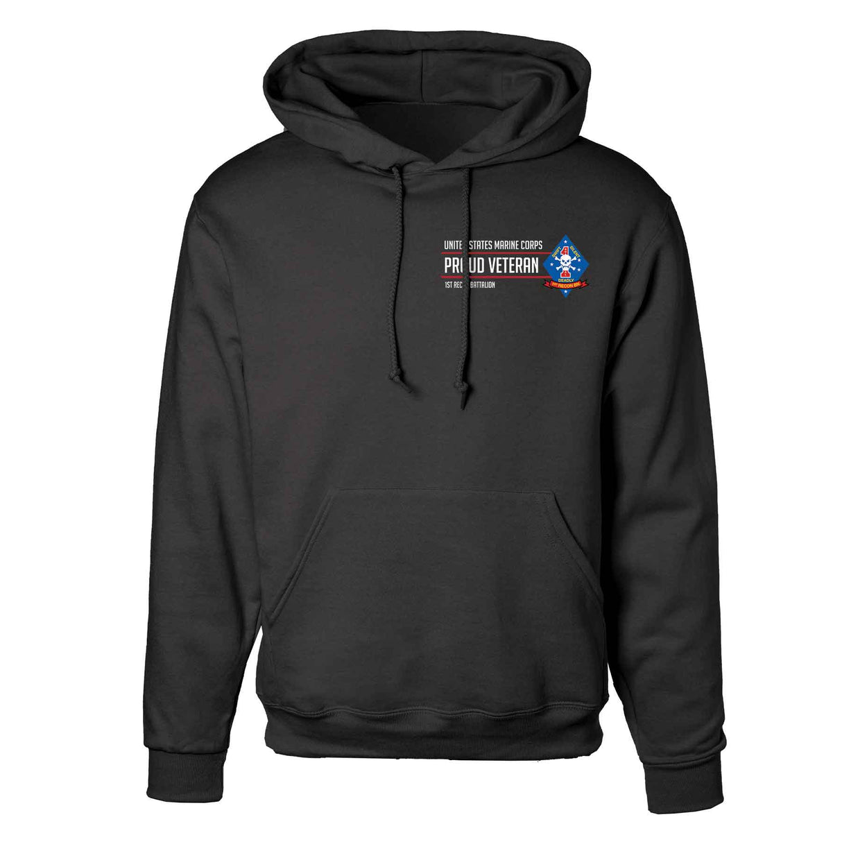 1st Recon Battalion Proud Veteran Hoodie - SGT GRIT