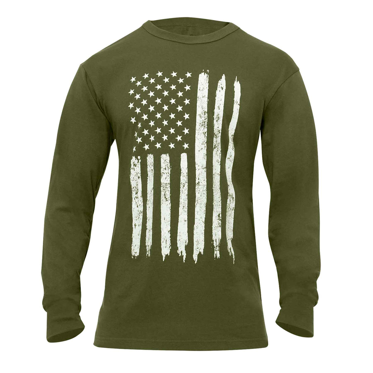 Distressed Flag Long Sleeve T-shirt - SGT GRIT