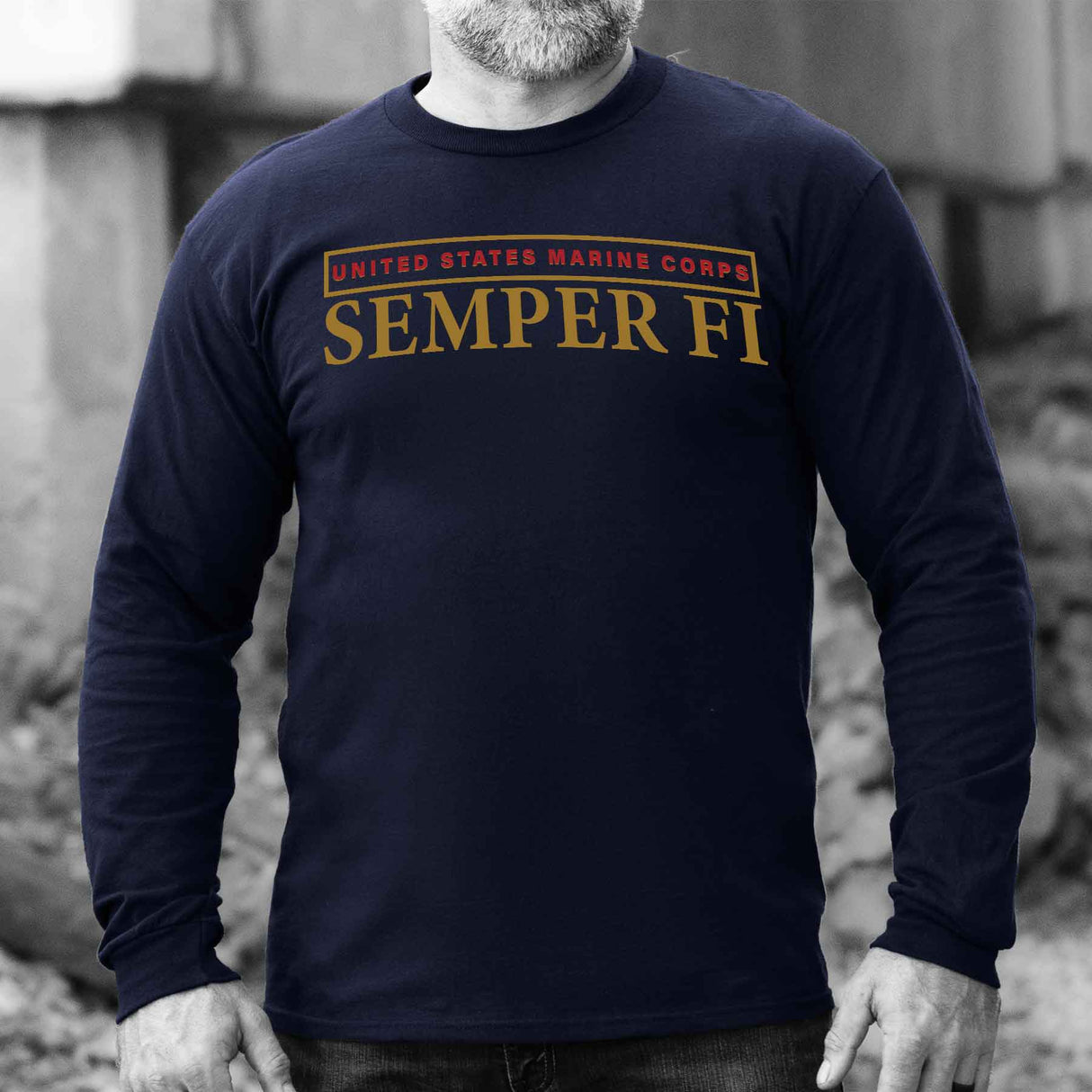 Semper Fi Arch Long Sleeve T-shirt - SGT GRIT