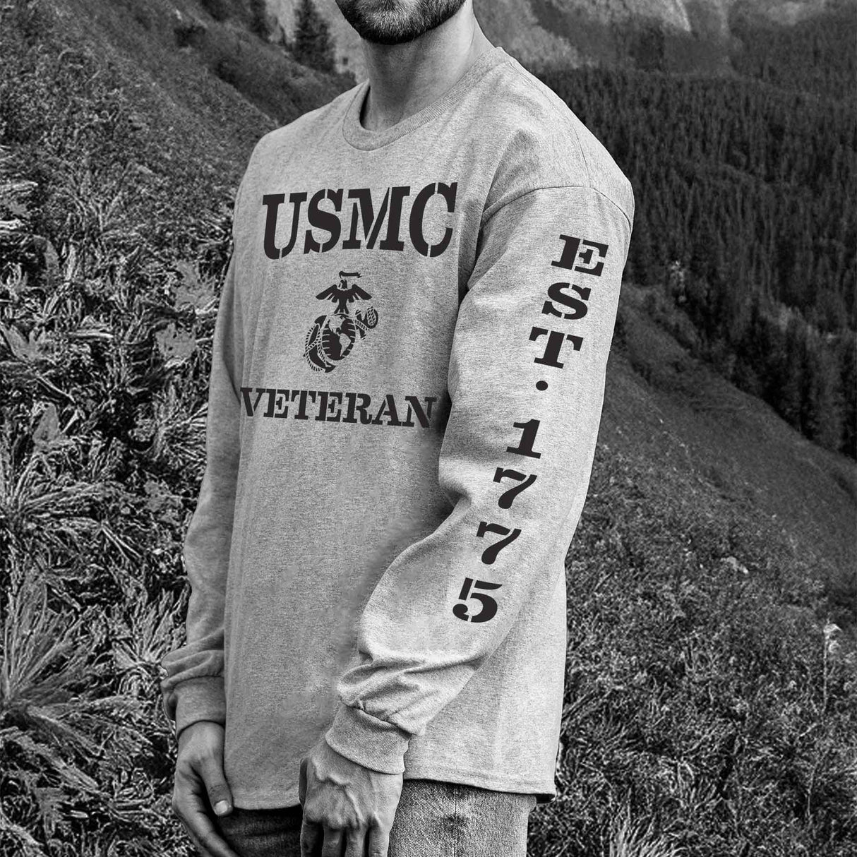 USMC Veteran Est. 1775 Long Sleeve - SGT GRIT