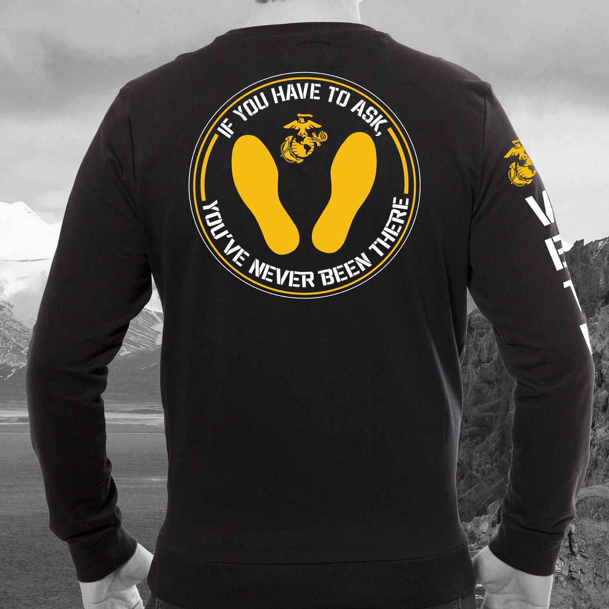 Marines Yellow Footprints Long Sleeve - SGT GRIT