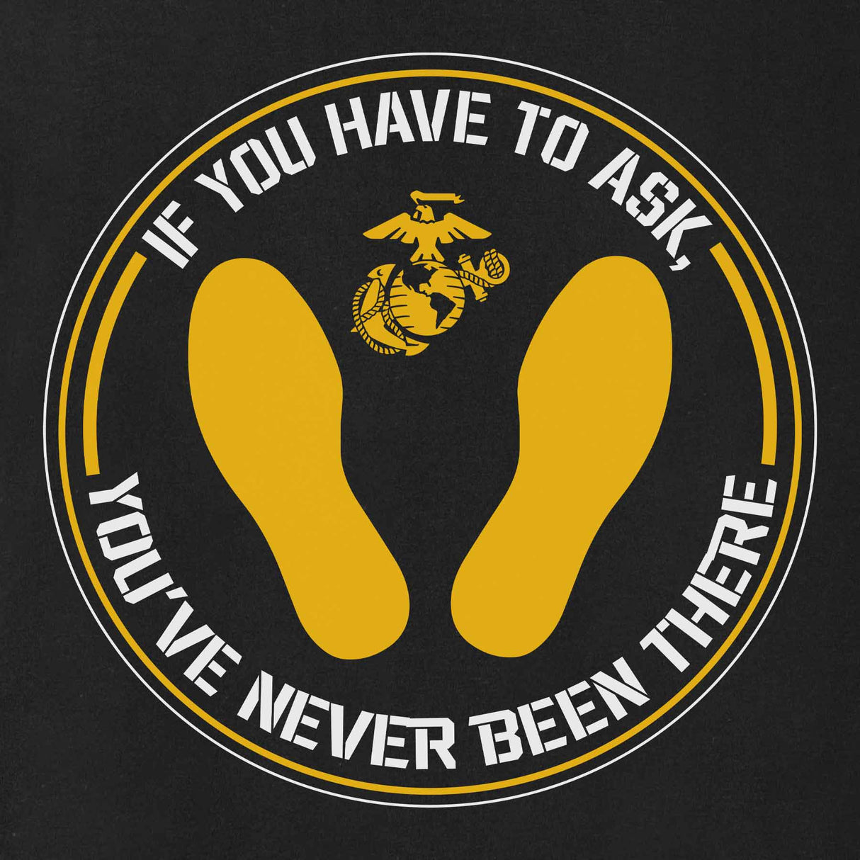 Marines Yellow Footprints Long Sleeve - SGT GRIT