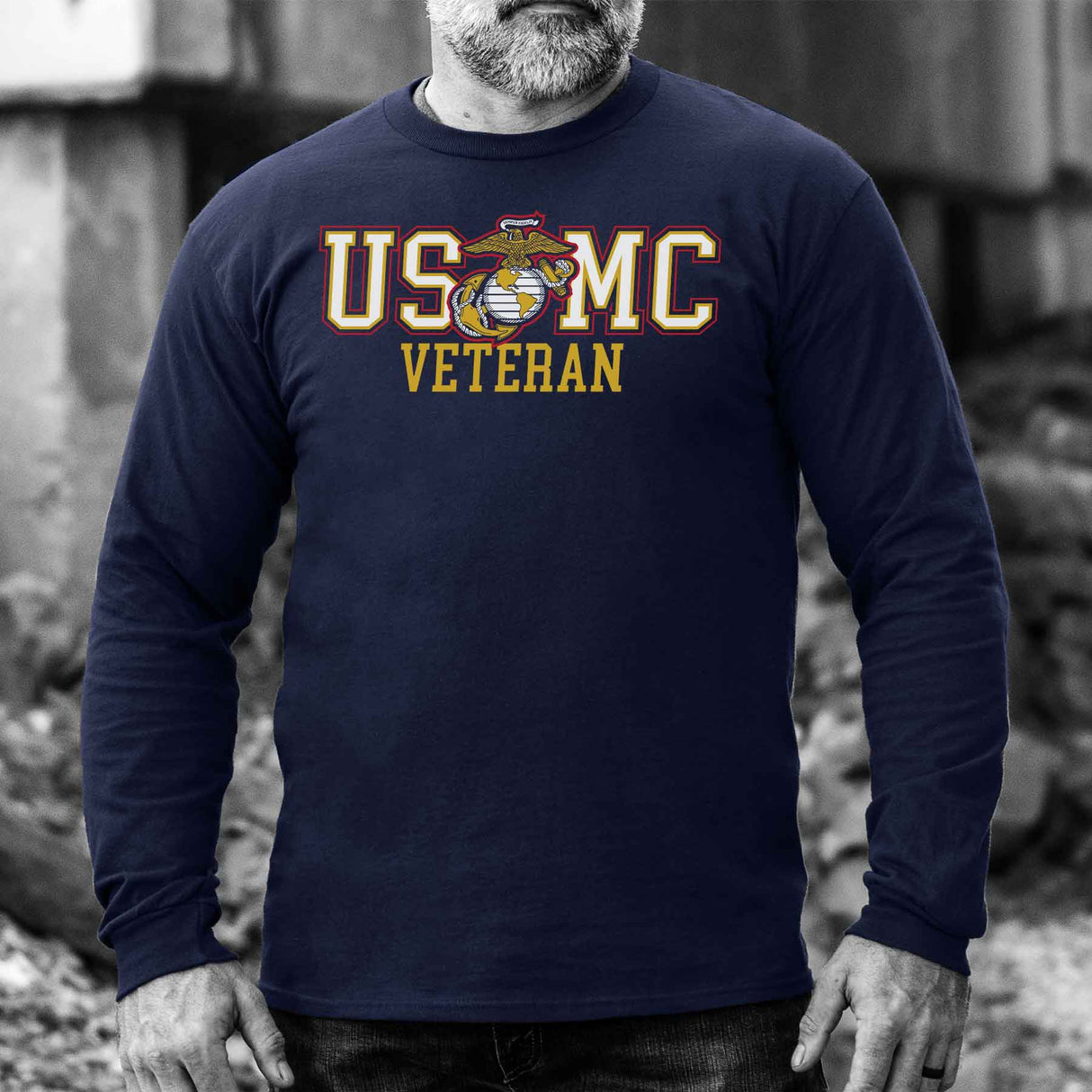 Bold USMC Veteran Long Sleeve - SGT GRIT