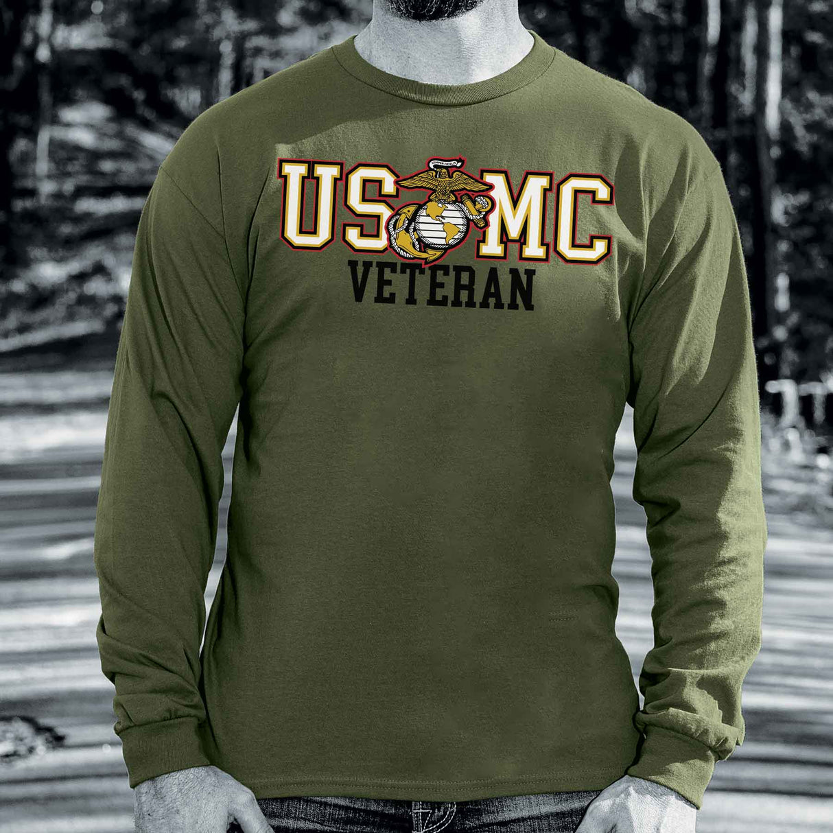 Bold USMC Veteran Long Sleeve - SGT GRIT