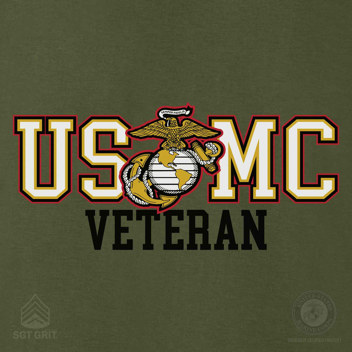 Bold USMC Veteran Long Sleeve - SGT GRIT