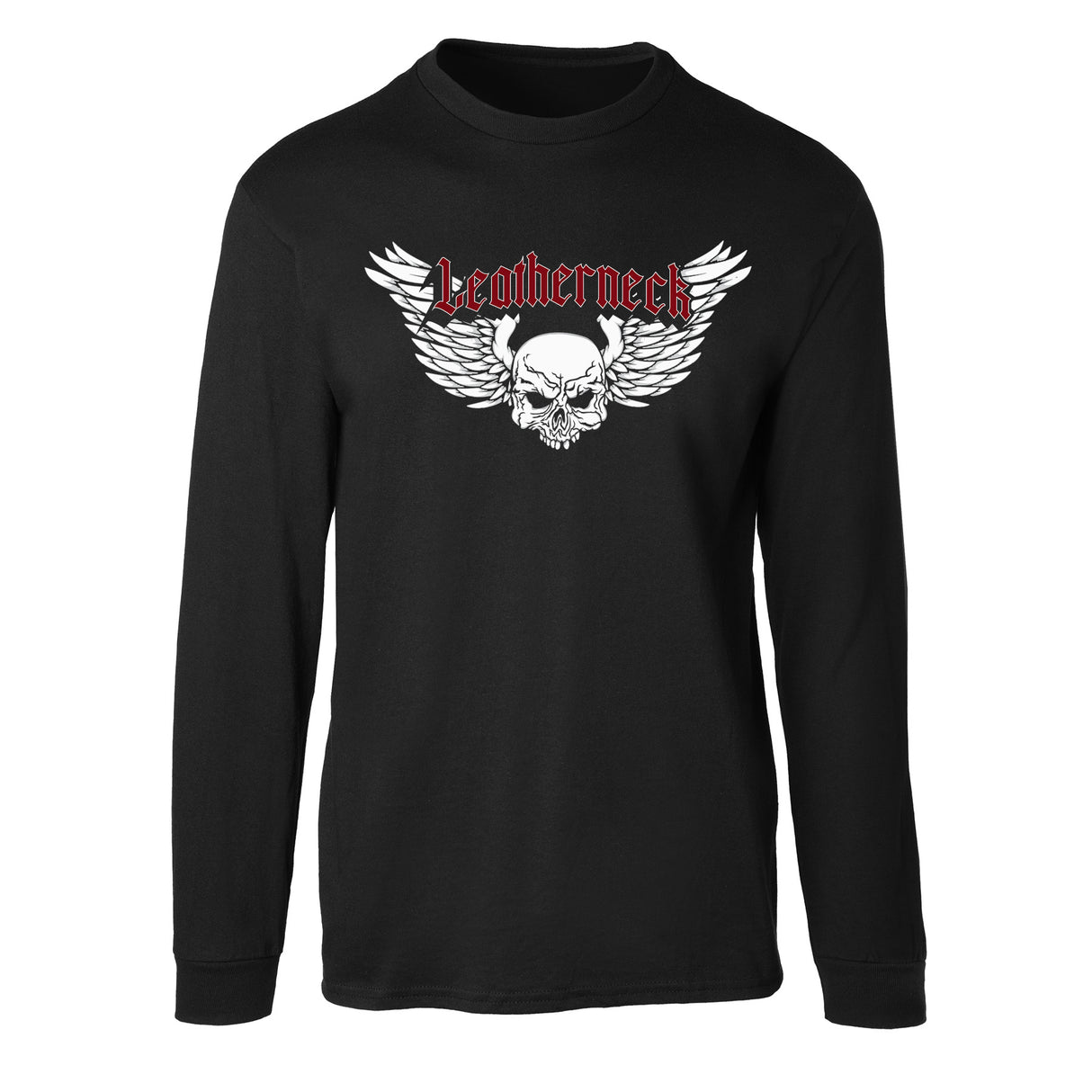 Leatherneck Skull Long Sleeve Shirt - Black - SGT GRIT
