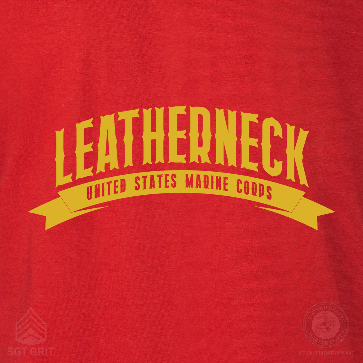 USMC Leatherneck Left Chest Long Sleeve Shirt- Red - SGT GRIT