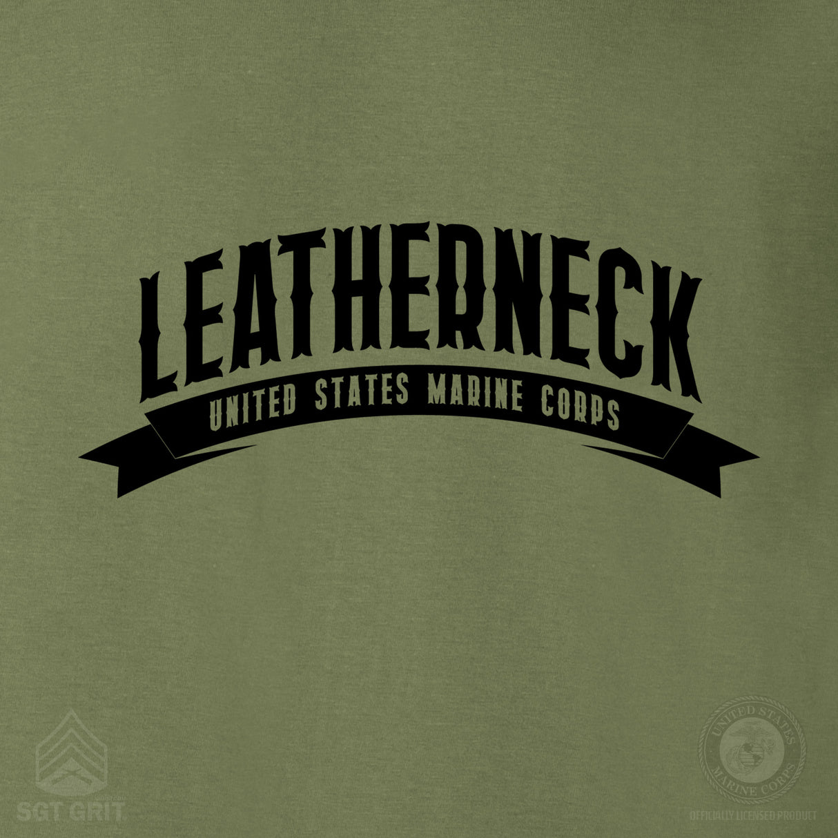 USMC Leatherneck Left Chest Long Sleeve Shirt- OD Green - SGT GRIT