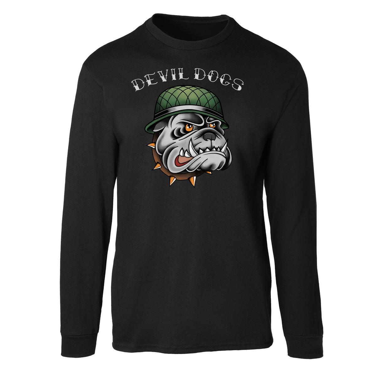 USMC Vintage Tattoo Devil Dogs Long Sleeve Shirt - SGT GRIT