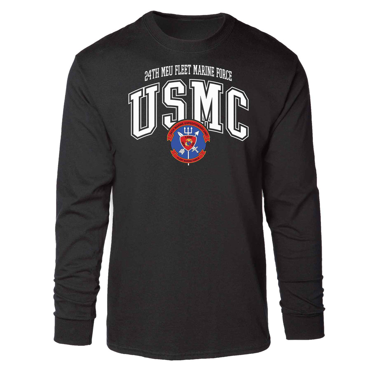 24th MEU Fleet Marine Force Arched Long Sleeve T-shirt - SGT GRIT