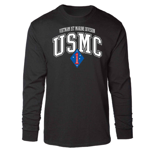 Vietnam 1st Marine Division Arched Long Sleeve T-shirt - SGT GRIT